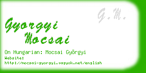 gyorgyi mocsai business card