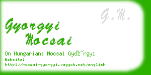 gyorgyi mocsai business card